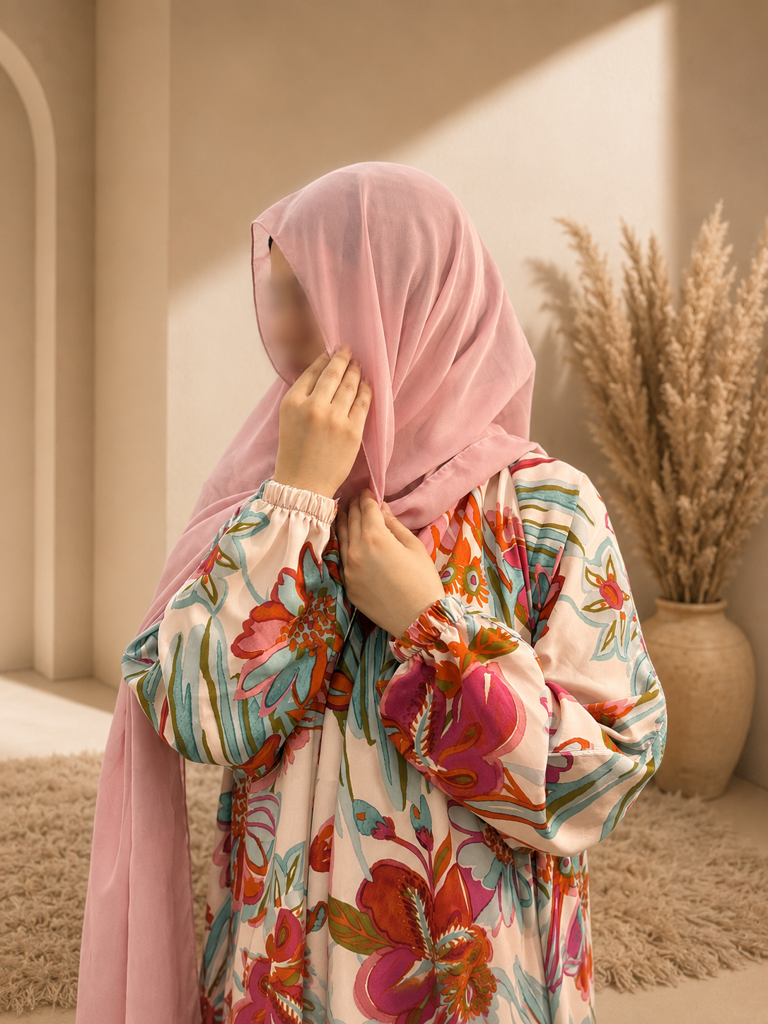 Saffron Bloom Cape Abaya