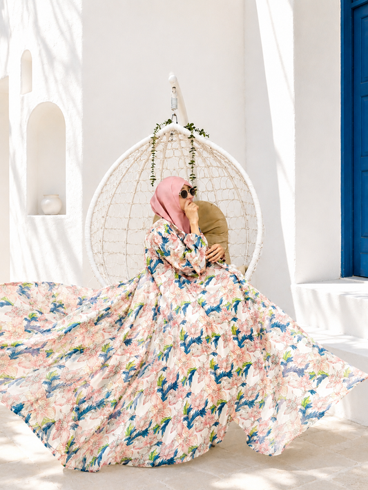 Coastal Blossom Cape Abaya