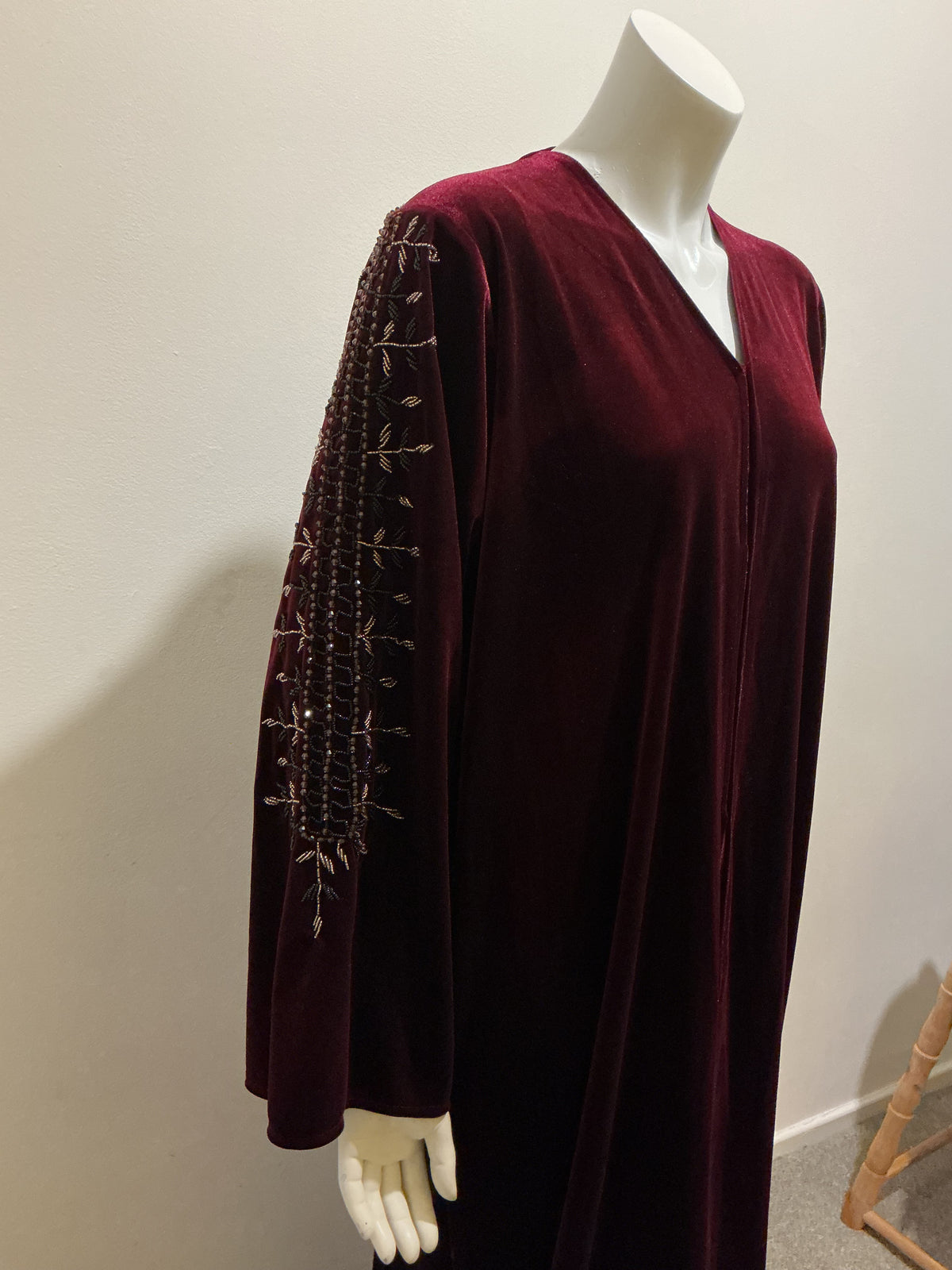 Hand Embellished Velvet Heirloom Abaya